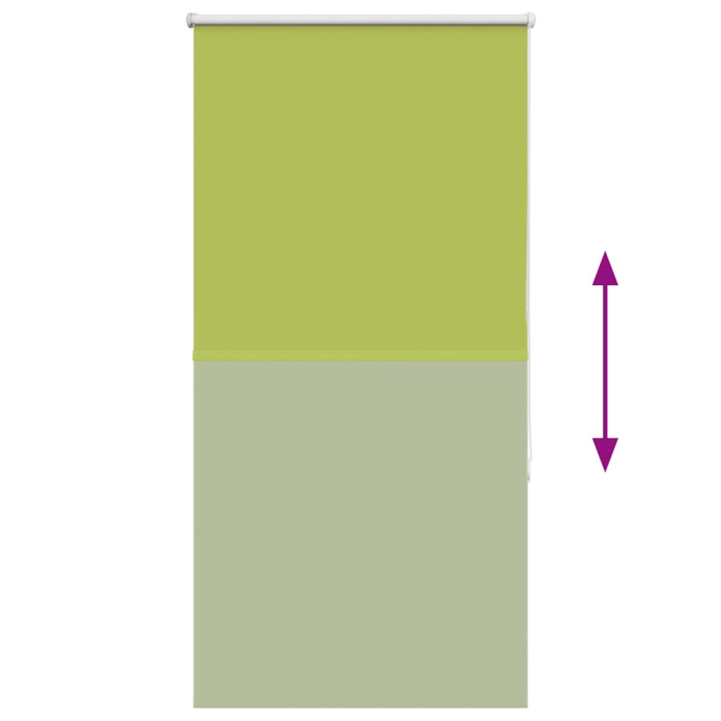 Roller Blind Blackout Leaves Green 65x175 cm Fabric Width 60.7 cm Polyester