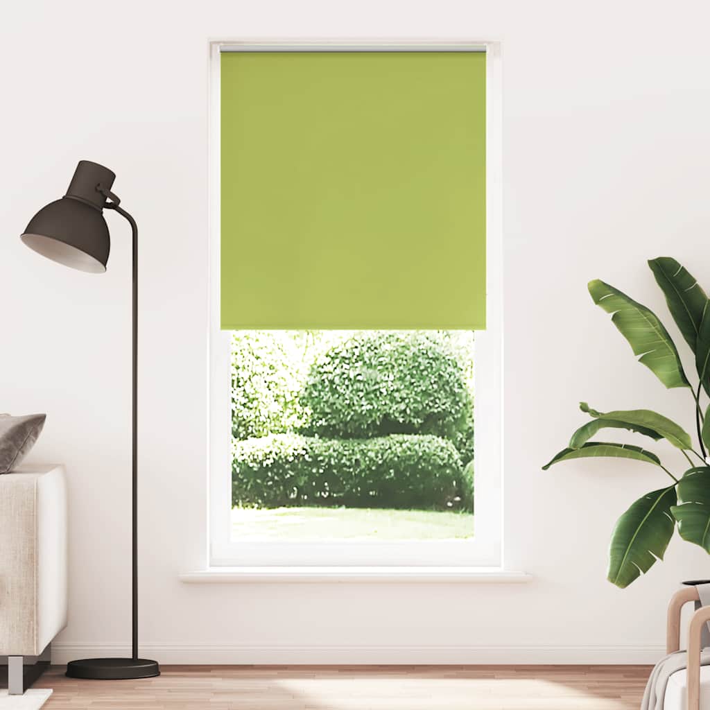 Roller Blind Blackout Leaves Green 90x210 cm Fabric Width 85.7 cm Polyester