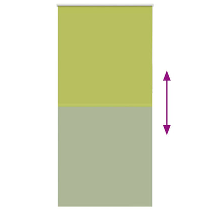 Roller Blind Blackout Leaves Green 110x210 cm Fabric Width 105.7 cm Polyester
