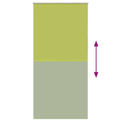 Roller Blind Blackout Leaves Green 115x210 cm Fabric Width 110.7 cm Polyester