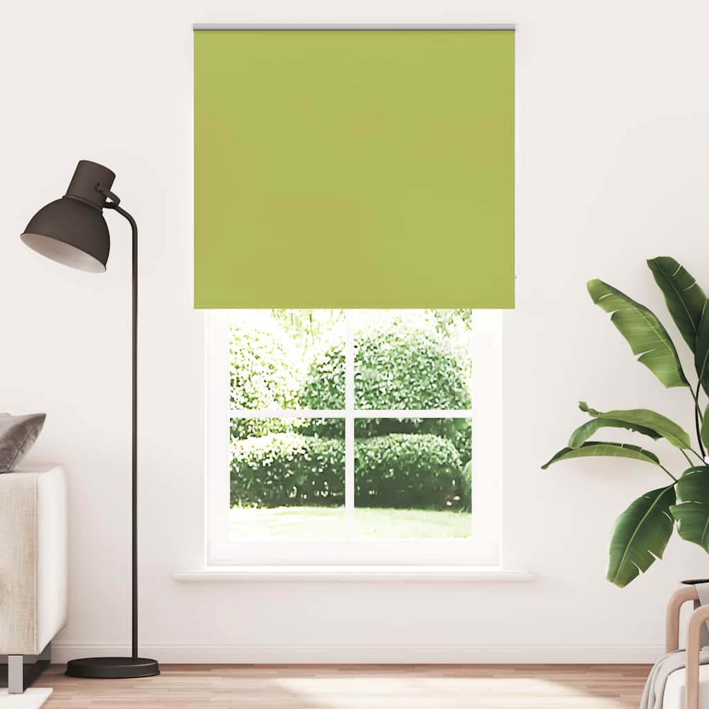 Roller Blind Blackout Leaves Green 135x230 cm Fabric Width 131.6 cm Polyester
