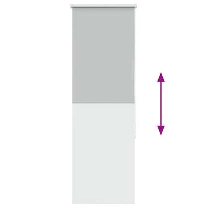 Roller Blind Blackout Light Grey 40x130 cm Fabric Width 35.7 cm Polyester