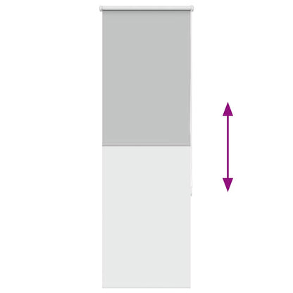 Roller Blind Blackout Light Grey 55x130 cm Fabric Width 50.7 cm Polyester