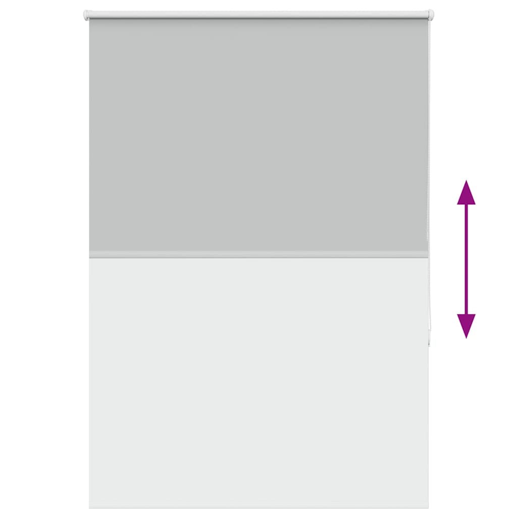 Roller Blind Blackout Light Grey 100x130 cm Fabric Width 95.7 cm Polyester