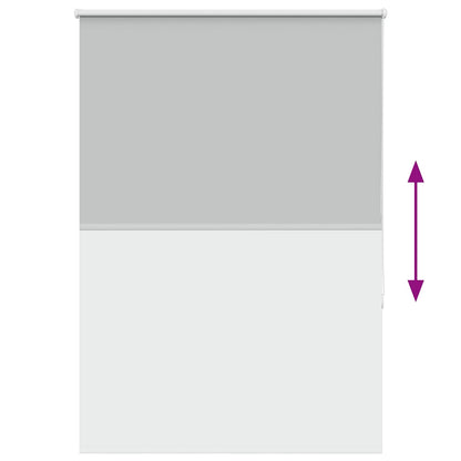 Roller Blind Blackout Light Grey 100x150 cm Fabric Width 95.7 cm Polyester