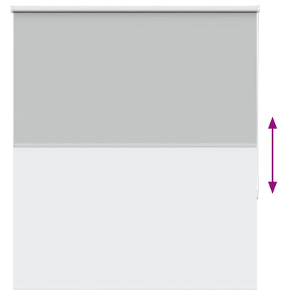 Roller Blind Blackout Light Grey 130x150 cm Fabric Width 126.6 cm Polyester