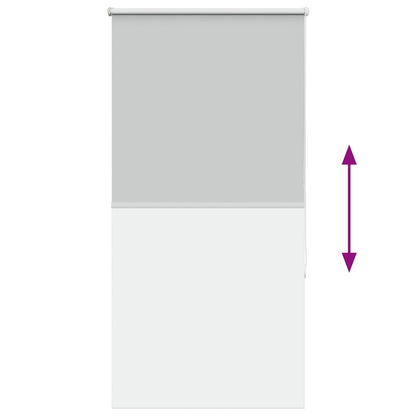 Roller Blind Blackout Light Grey 80x175 cm Fabric Width 75.7 cm Polyester