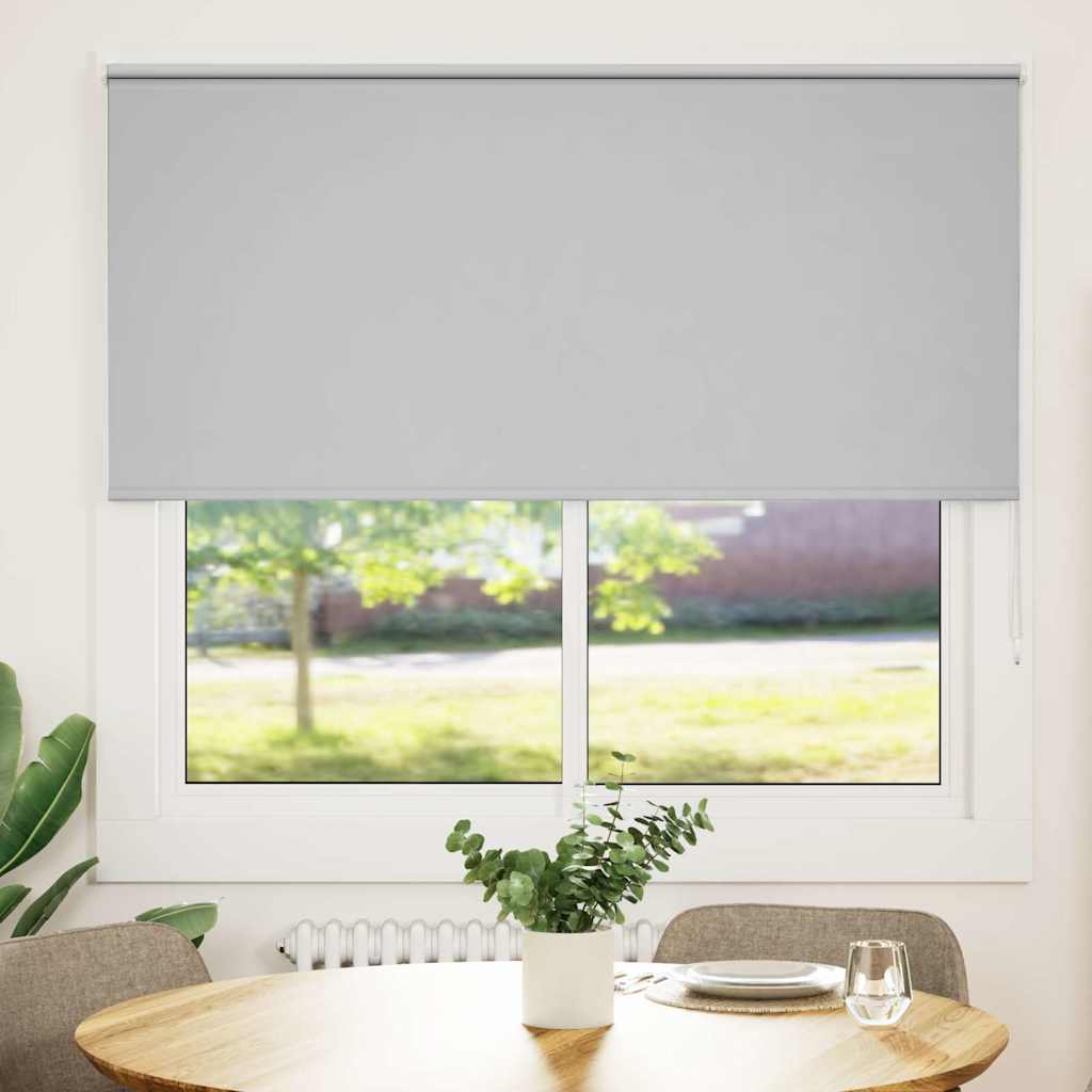 Roller Blind Blackout Light Grey 160x175 cm Fabric Width 156.6 cm Polyester