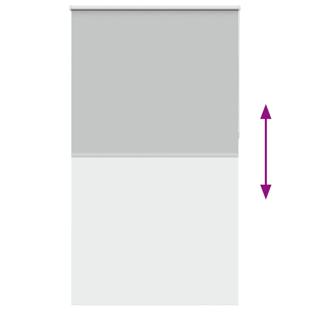 Roller Blind Blackout Light Grey 135x210 cm Fabric Width 131.6 cm Polyester