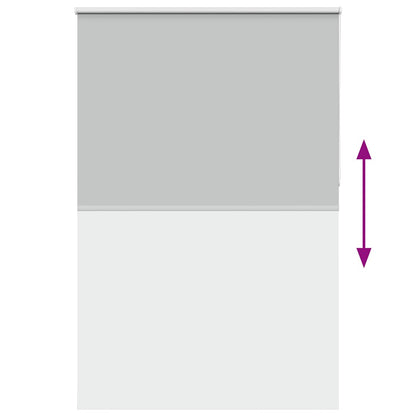 Roller Blind Blackout Light Grey 150x210 cm Fabric Width 146.6 cm Polyester