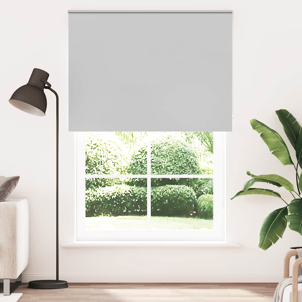 Roller Blind Blackout Light Grey 165x210 cm Fabric Width 161.6 cm Polyester