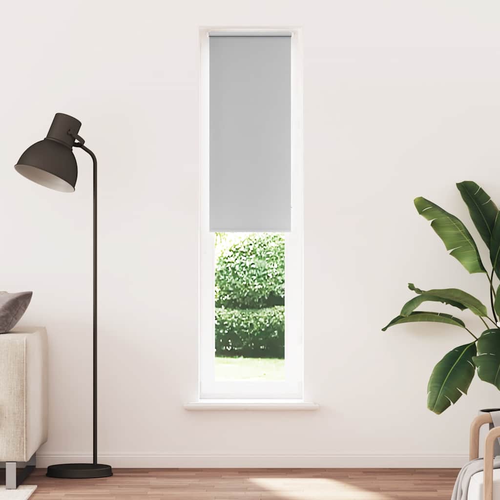 Roller Blind Blackout Light Grey 55x230 cm Fabric Width 50.7 cm Polyester