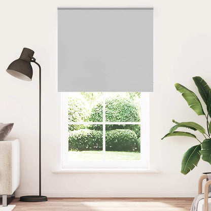 Roller Blind Blackout Light Grey 125x230 cm Fabric Width 121.6 cm Polyester