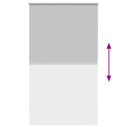 Roller Blind Blackout Light Grey 125x230 cm Fabric Width 121.6 cm Polyester
