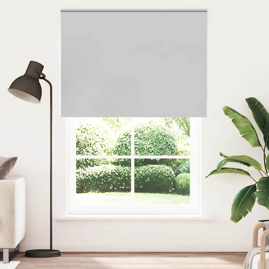 Roller Blind Blackout Light Grey 150x230 cm Fabric Width 146.6 cm Polyester