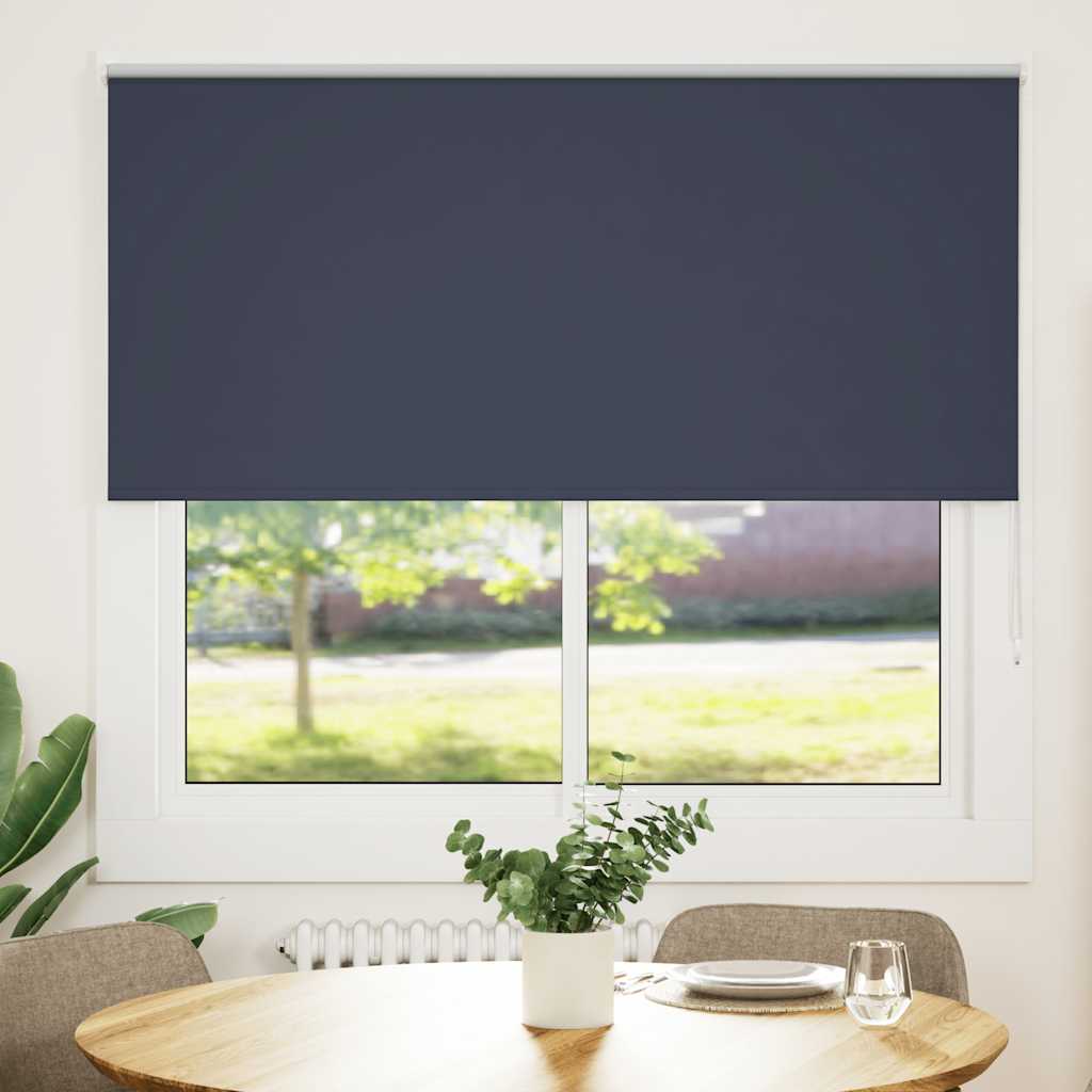 Roller Blind Blackout Marine 145x130 cm Fabric Width 141.6 cm Polyester