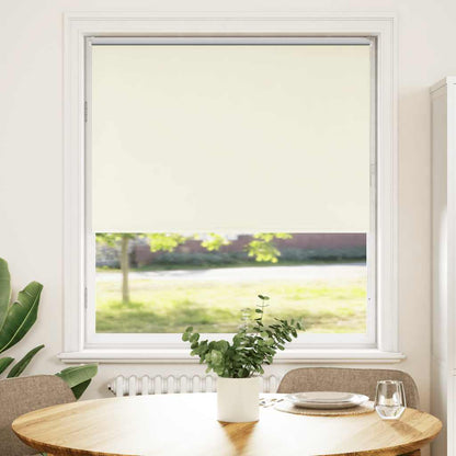 Roller Blind Blackout Off White 100x130 cm Fabric Width 95.7 cm Polyester