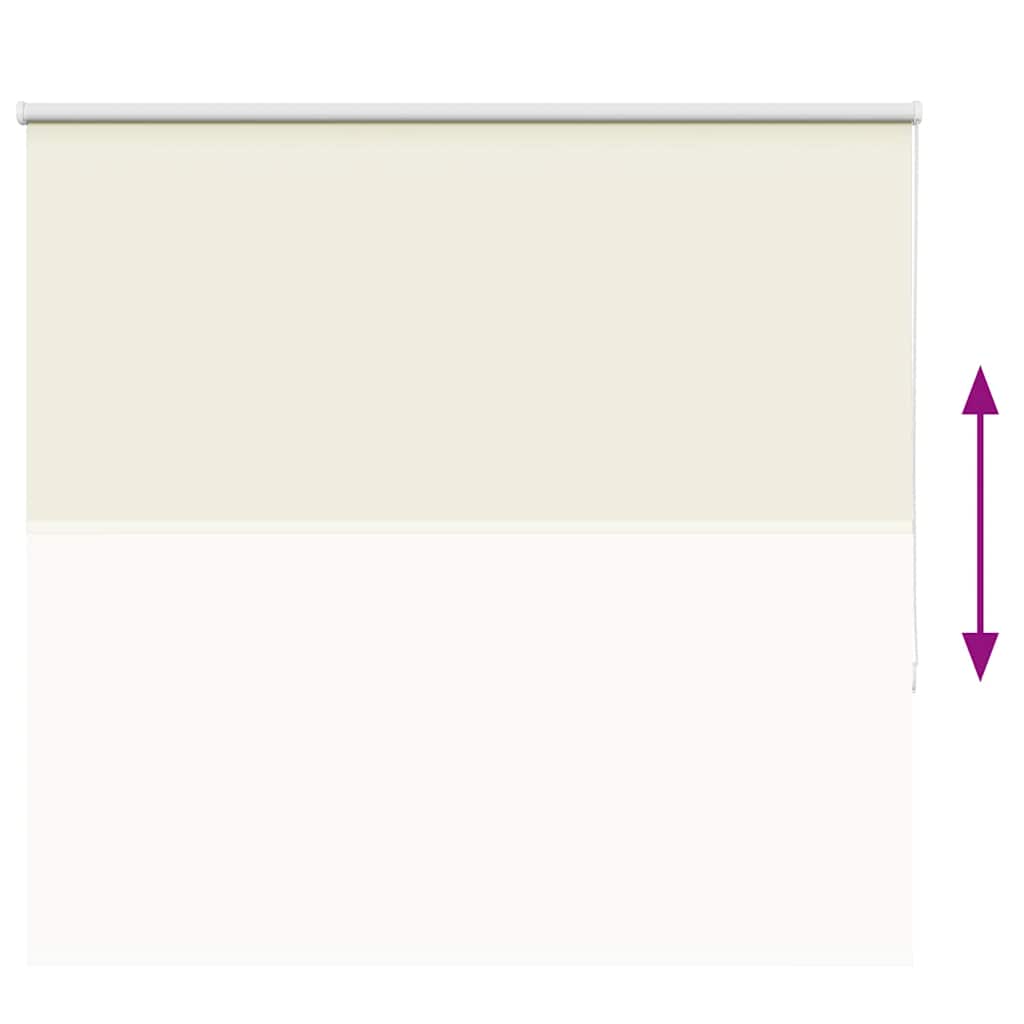 Roller Blind Blackout Off White 165x130 cm Fabric Width 161.6 cm Polyester