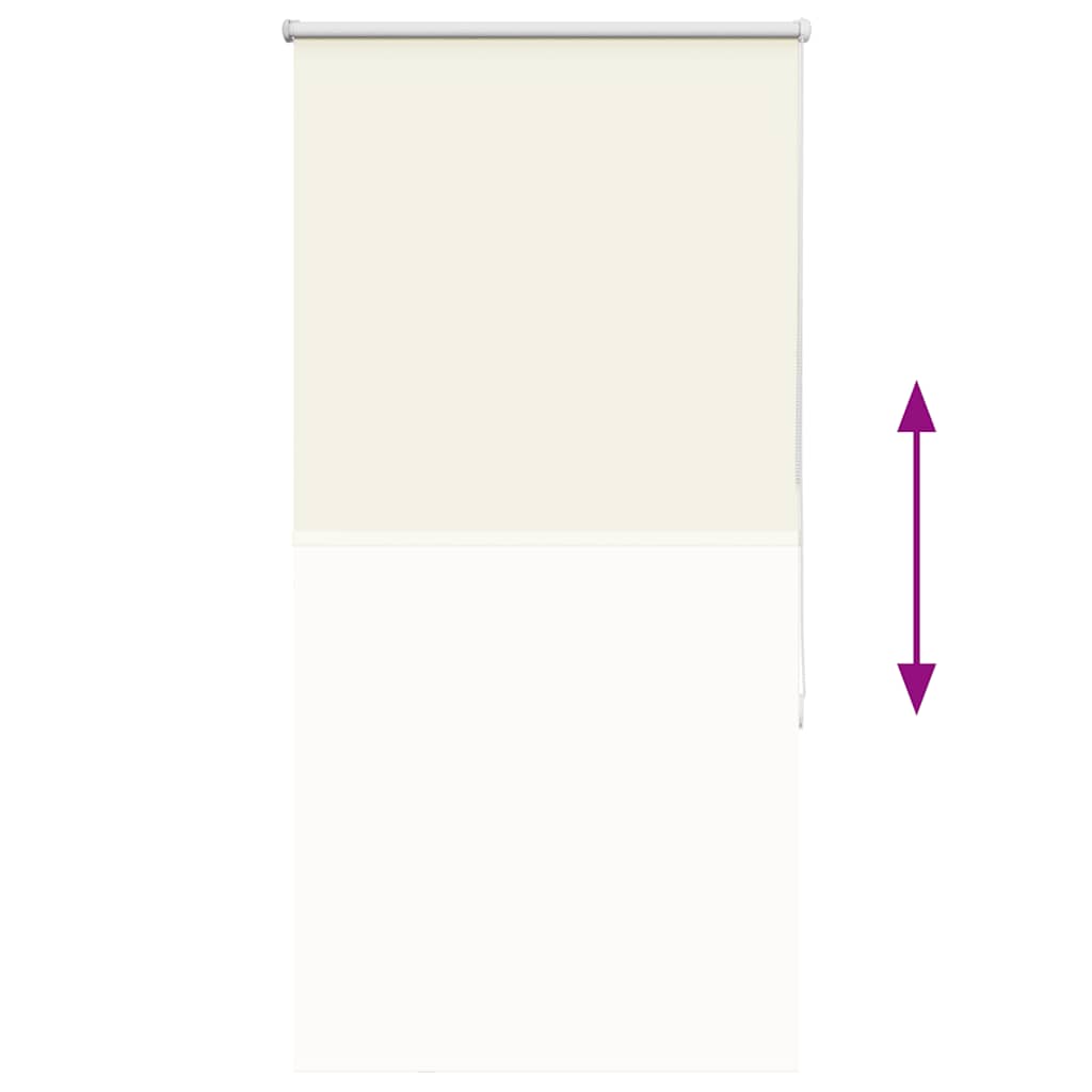 Roller Blind Blackout Off White 80x150 cm Fabric Width 75.7 cm Polyester