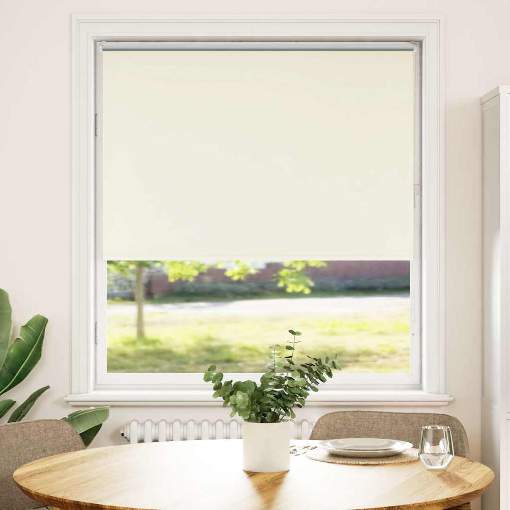 Roller Blind Blackout Off White 110x150 cm Fabric Width 105.7 cm Polyester