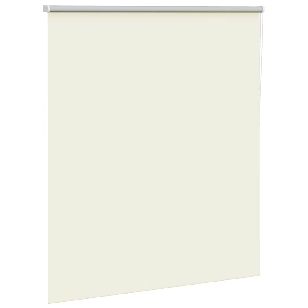 Roller Blind Blackout Off White 130x150 cm Fabric Width 126.6 cm Polyester