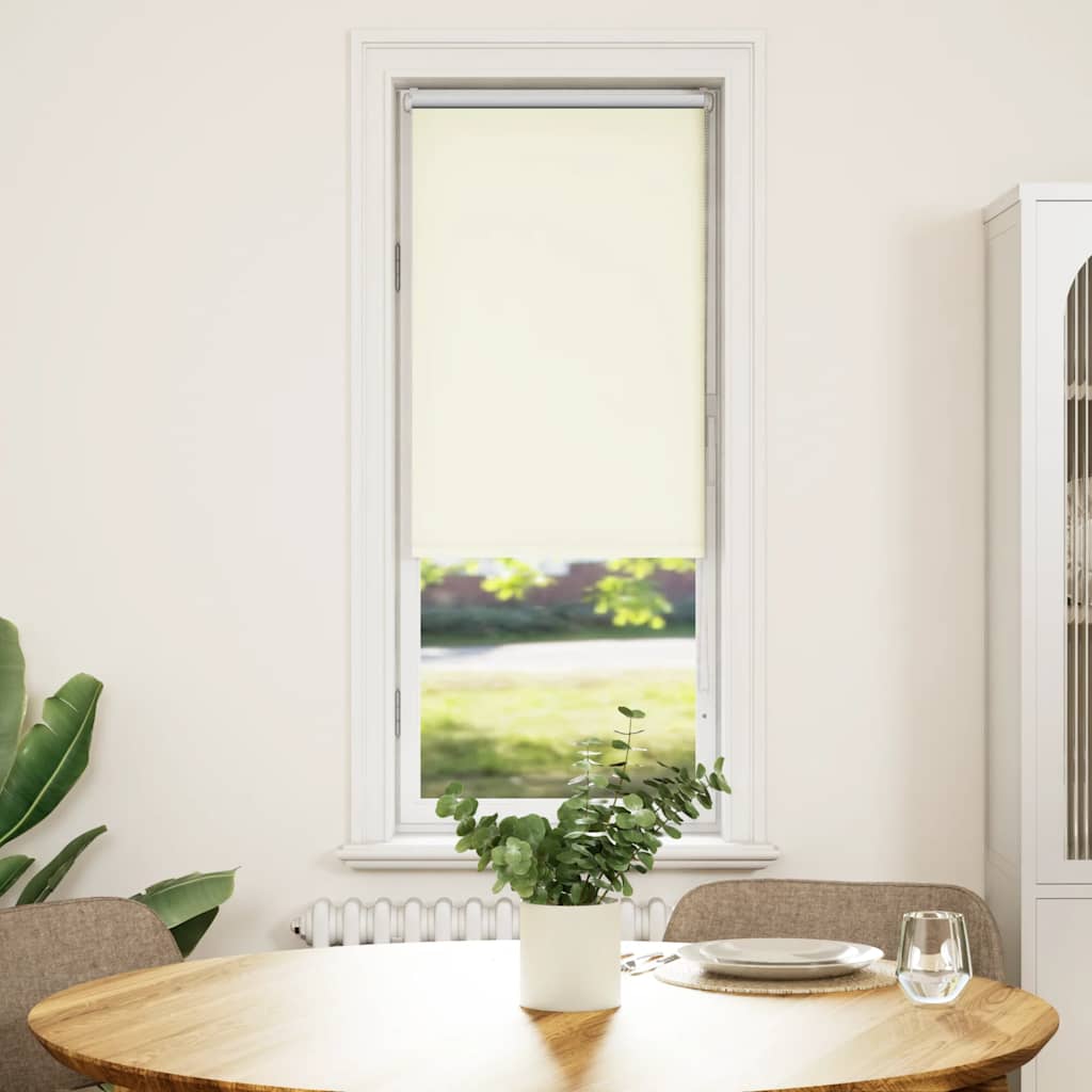 Roller Blind Blackout Off White 60x175 cm Fabric Width 55,7 cm Polyester