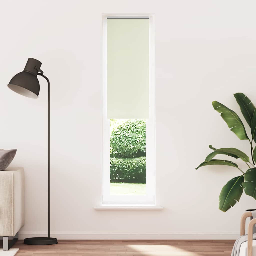 Roller Blind Blackout Off White 50x210 cm Fabric Width 45.7 cm Polyester