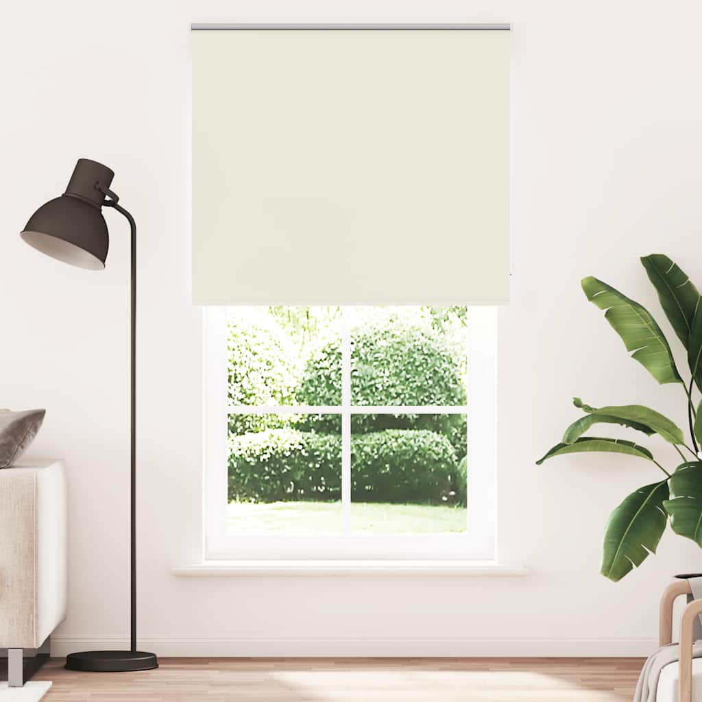 Roller Blind Blackout Off White 135x230 cm Fabric Width 131.6 cm Polyester