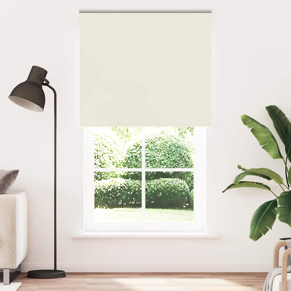 Roller Blind Blackout Off White 140x230 cm Fabric Width 136.6 cm Polyester