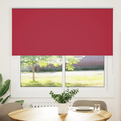 Roller Blind Blackout Red 145x130 cm Fabric Width 141.6 cm Polyester