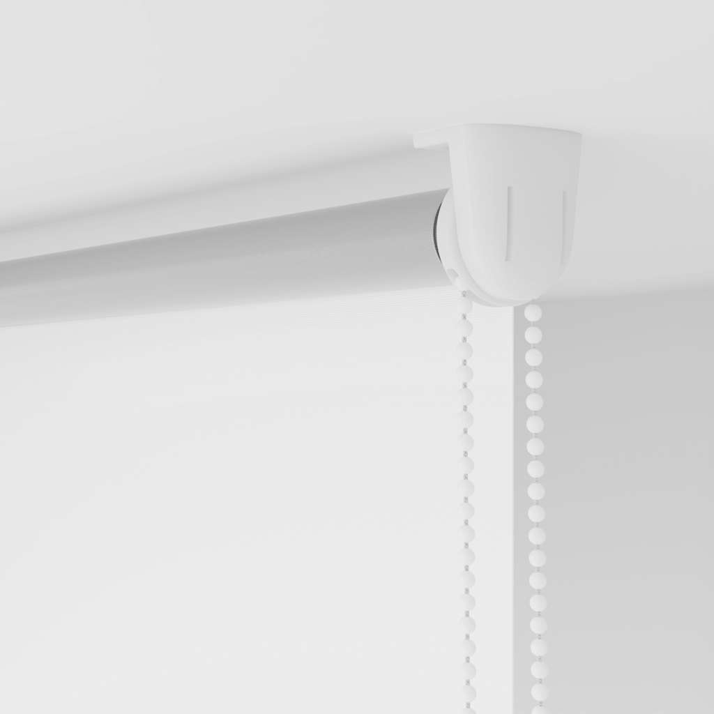 Roller Blind Blackout White 130x230 cm Fabric Width 126.6 cm