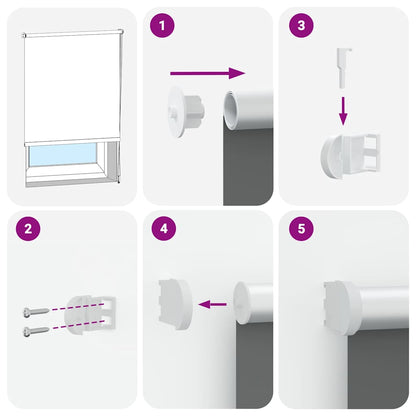 Roller Blind Blackout White 165x230 cm Fabric Width 161.6 cm Polyester