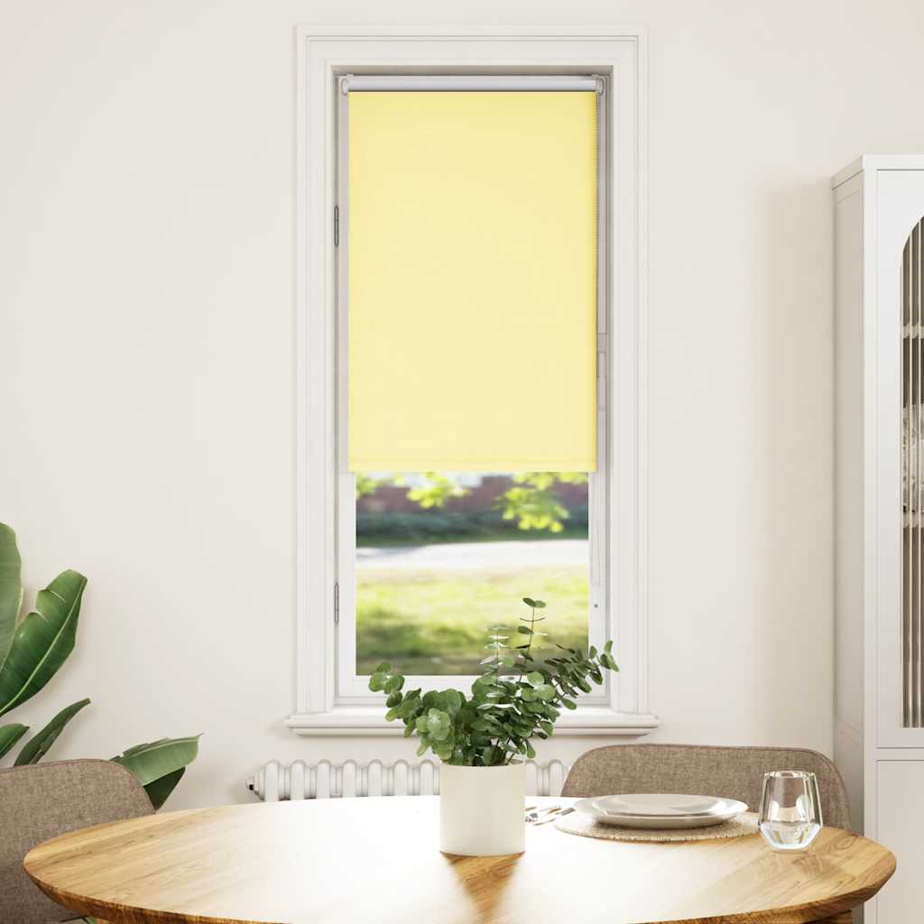 Roller Blind Blackout Yellow 40x130 cm Fabric Width 35.7 cm Polyester