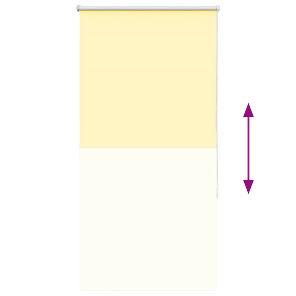 Roller Blind Blackout Yellow 75x130 cm Fabric Width 70.7 cm Polyester
