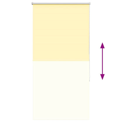Roller Blind Blackout Yellow 75x130 cm Fabric Width 70.7 cm Polyester