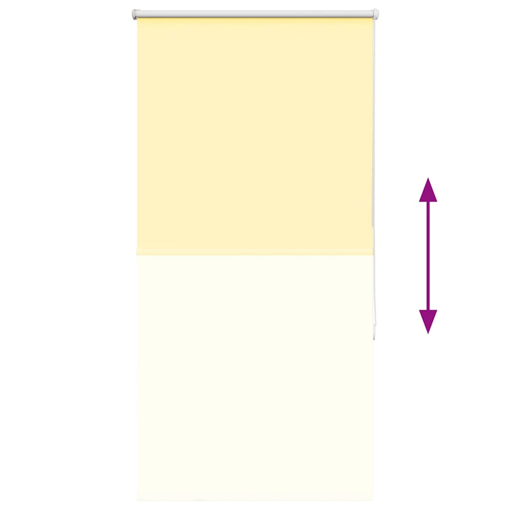 Roller Blind Blackout Yellow 80x130 cm Fabric Width 75.7 cm Polyester