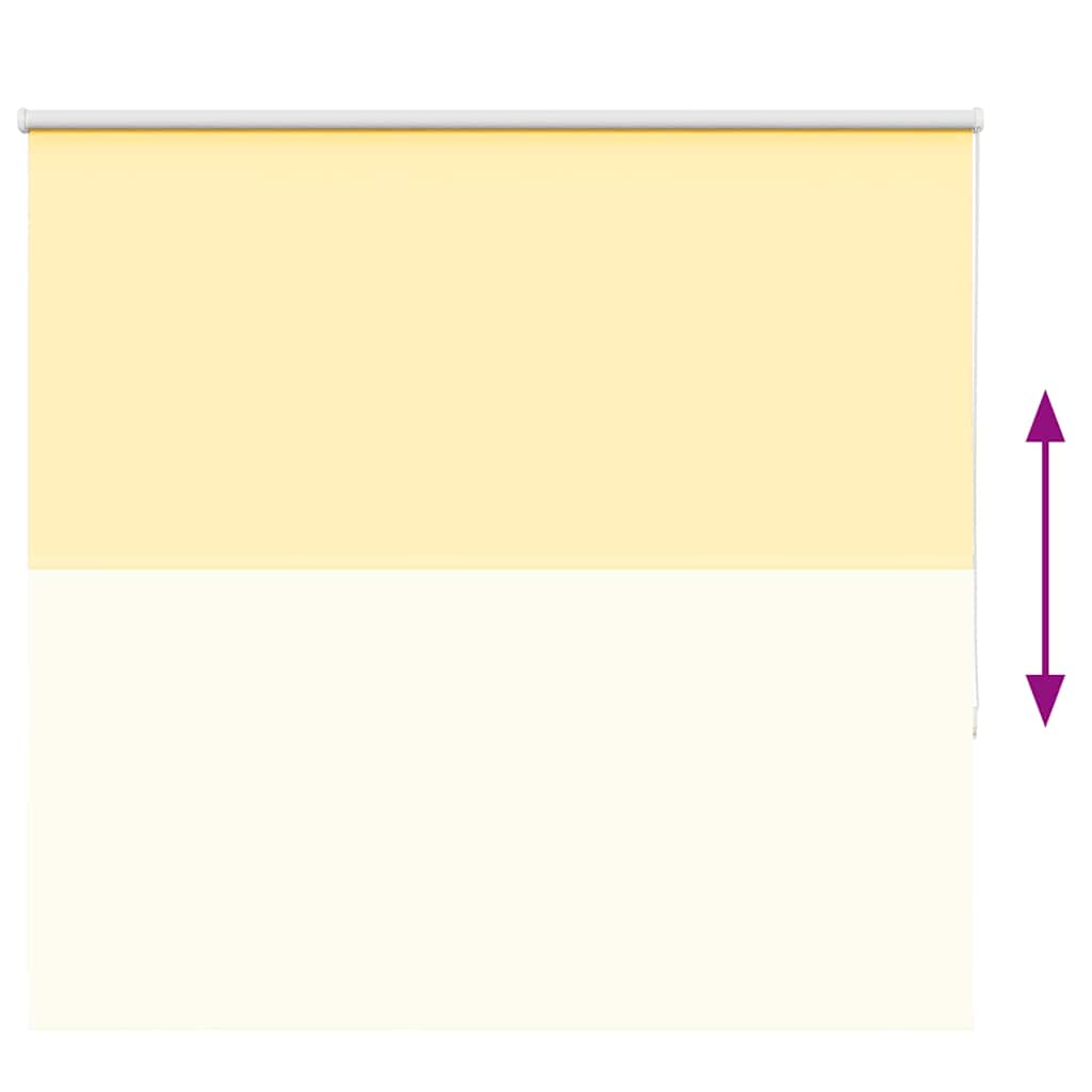 Roller Blind Blackout Yellow 150x130 cm Fabric Width 146.6 cm Polyester