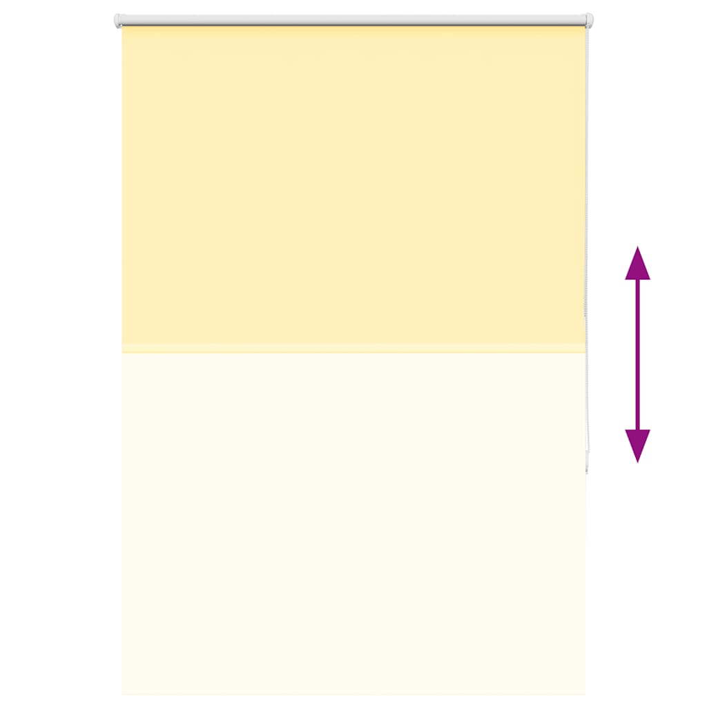 Roller Blind Blackout Yellow 100x150 cm Fabric Width 95.7 cm Polyester