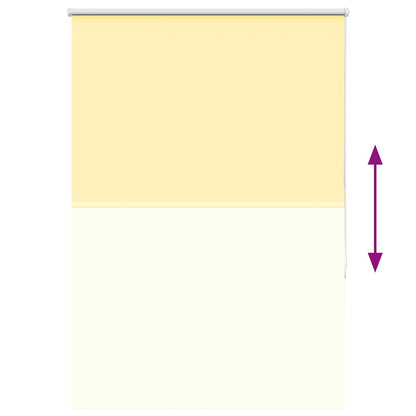 Roller Blind Blackout Yellow 100x150 cm Fabric Width 95.7 cm Polyester