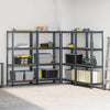 4-Layer Storage Shelves 4 pcs Anthracite Steel&Engineered Wood
