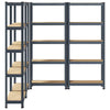 5-Layer Storage Shelves 4 pcs Anthracite Steel&Engineered Wood