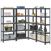 5-Layer Storage Shelves 4 pcs Anthracite Steel&Engineered Wood