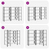 5-Layer Storage Shelves 3 pcs Blue Steel&Engineered Wood