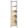 5-Layer Storage Shelves 2 pcs Silver Steel&Engineered Wood