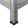5-Layer Storage Shelves 2 pcs Silver Steel&Engineered Wood