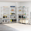 5-Layer Storage Shelves 4 pcs Silver Steel&Engineered Wood