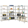 5-Layer Storage Shelves 4 pcs Silver Steel&Engineered Wood