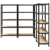 5-Layer Storage Shelves 4 pcs Anthracite Steel&Engineered Wood