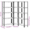 3 Piece 5-Layer Shelves Set Anthracite Steel&Engineered Wood
