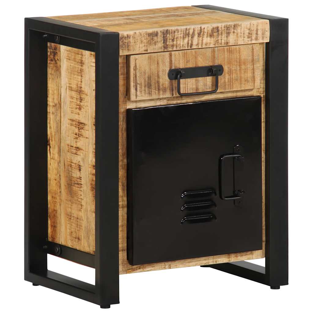 Bedside Cabinets 2 pcs Solid Rough Wood Mango